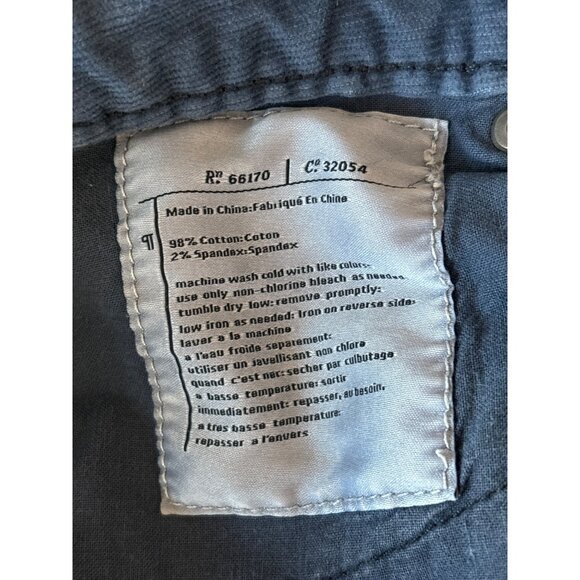 Pilcro and the Letterpress Pants Size 29 Blue Corduroy Straight Leg Vintage Slim - Picture 9 of 9